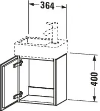 Duravit Waschtischunterschrank wandhängend „L-Cube“ 36,4 × 40 × 24,1 cm Duravit Waschtischunterschrank wandhängend „L-Cube“ 36,4 × 40 × 24,1 cm