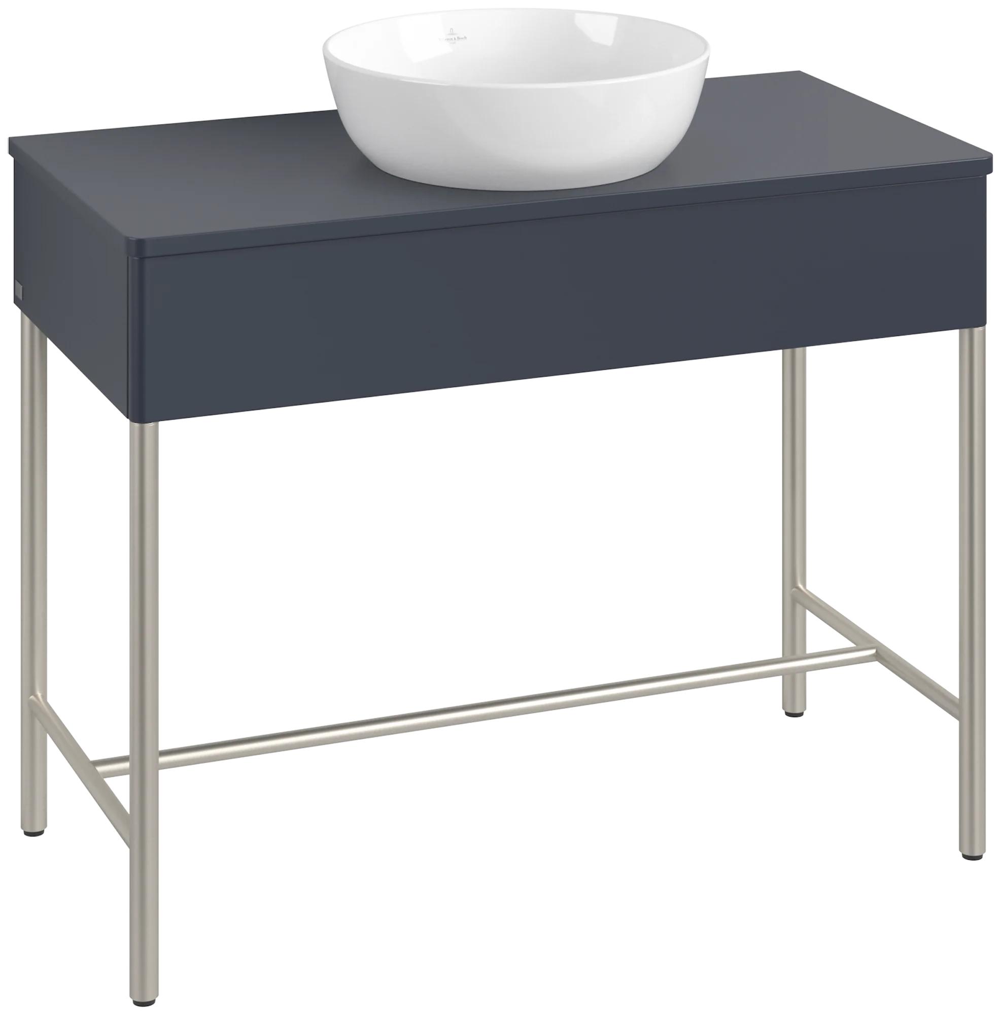 Villeroy & Boch Waschbeckenunterschrank Artis, Eckig, Midnight Blue Matt Lacquer, 1000x782x500 mm, mit Beleuchtung und Push-to-open Funktion Villeroy & Boch Waschbeckenunterschrank Artis, Eckig, Midnight Blue Matt Lacquer, 1000x782x500 mm, mit Beleuchtung und Push-to-open Funktion