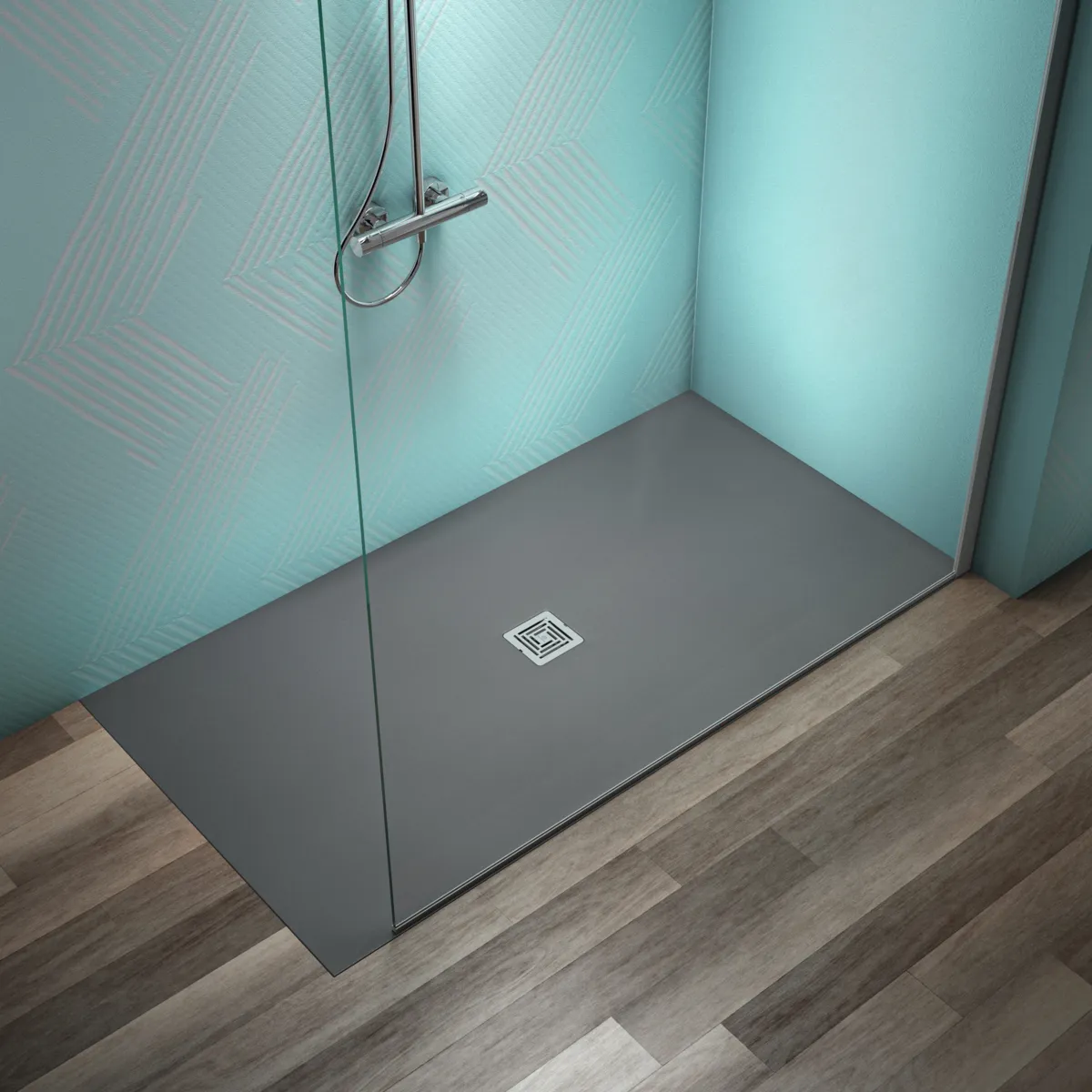 Ideal Standard Duschwanne „UltraFlatS+“ 90 × 170 cm in Quarzgrau Ideal Standard Duschwanne „UltraFlatS+“ 90 × 170 cm in Quarzgrau