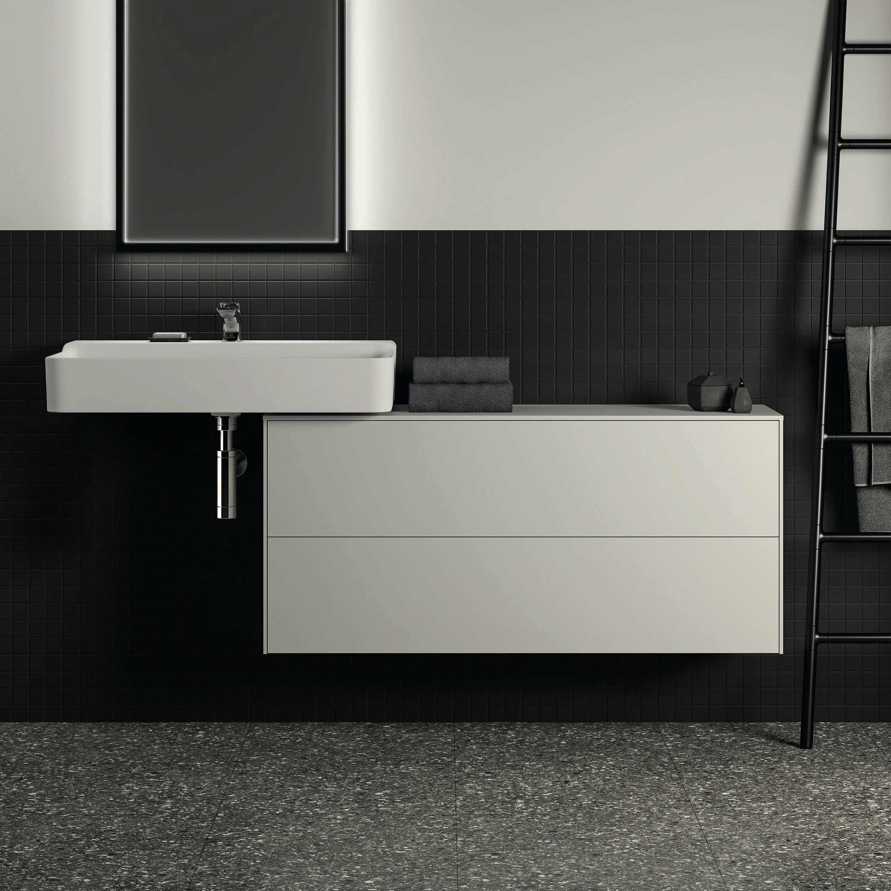 Ideal Standard Waschtischunterschrank Conca, 2 Auszüge, Weiß