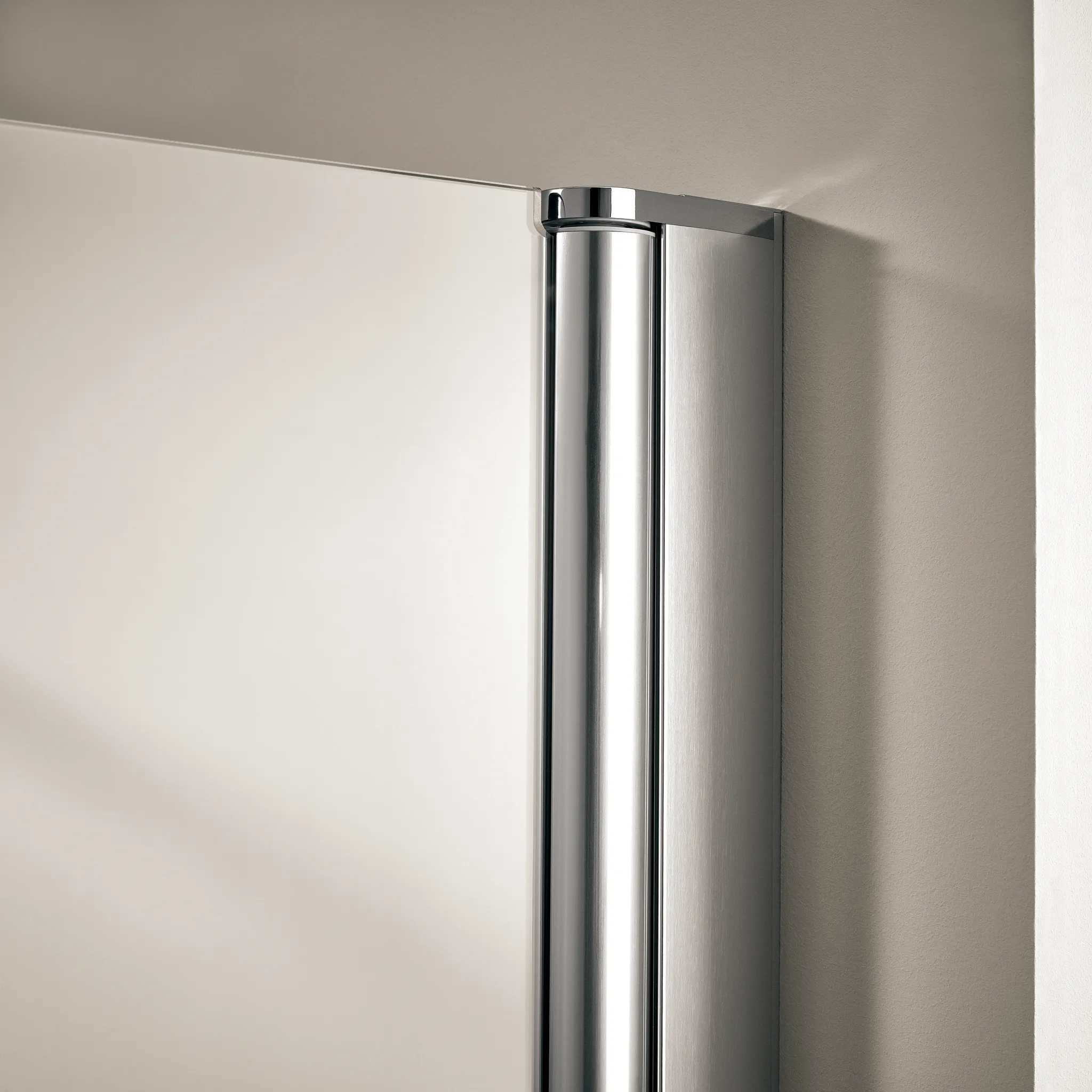 Kermi Pendeltür mit Pendeltür mit Festfeld rechts für Nische und Ecke „PEGA“ Glas Klar, Profile Silber Hochglanz, BV: 1050 - 1100 mm GAK: 1050 - 1075 mm WE: 1050 - 1100 mm H: 1850 mm