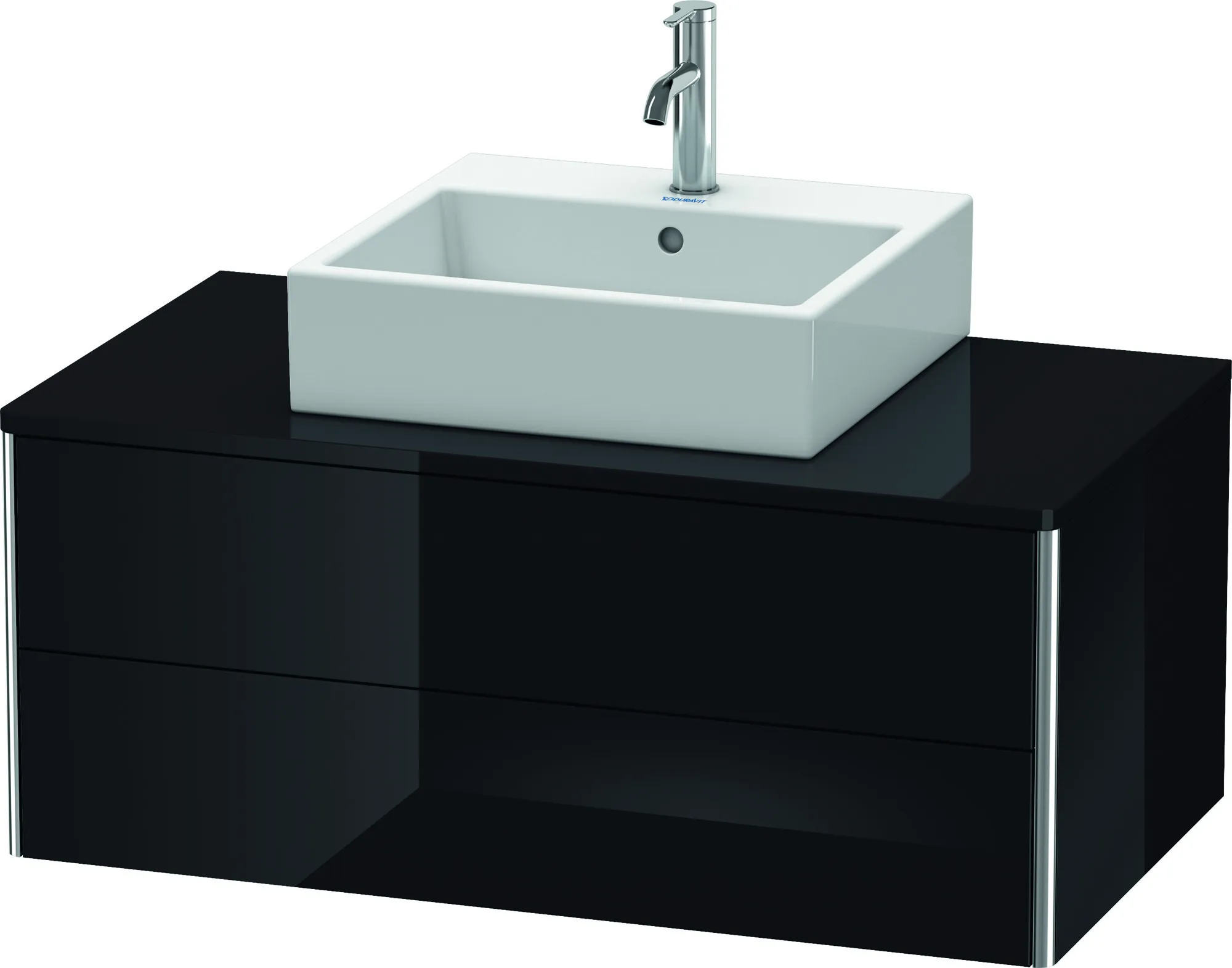 Duravit Waschtischunterschrank wandhängend „XSquare“ 100 × 40 × 54,8 cm Schwarz Hochglanz Becken: mittig / Front- & Korpusfarbe: Schwarz Hochglanz / Größe: 100 × 54,8 × 40 cm / Oberfläche: Lack / Profile: Chrom / Schubladen: 2 Duravit Waschtischunterschrank wandhängend „XSquare“ 100 × 40 × 54,8 cm Schwarz Hochglanz Becken: mittig / Front- & Korpusfarbe: Schwarz Hochglanz / Größe: 100 × 54,8 × 40 cm / Oberfläche: Lack / Profile: Chrom / Schubladen: 2