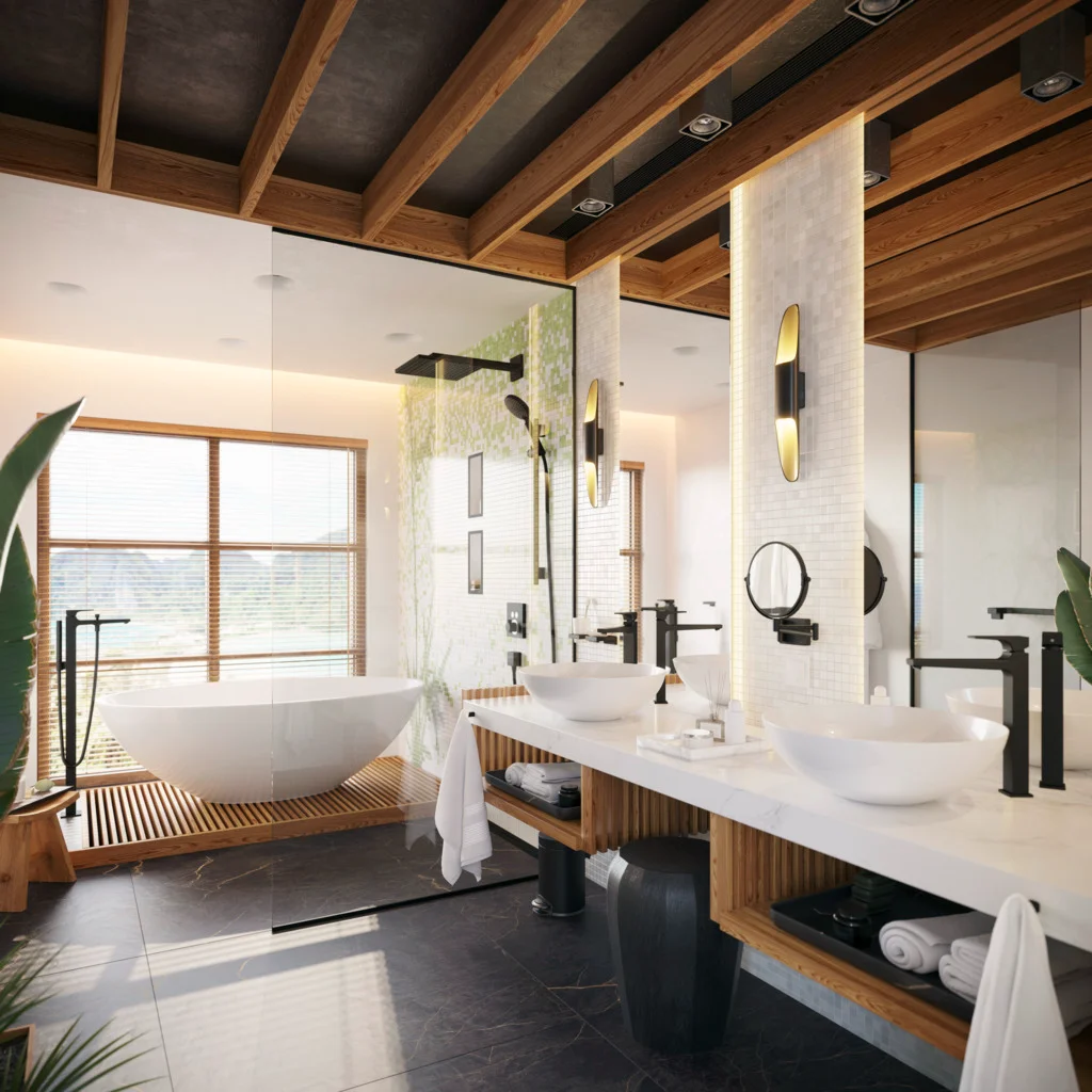 Hansgrohe RainDrain Flex Duschrinne 1000 mm, wandangebunden, Mattschwarz, höhenverstellbar um 10 mm, bis zu 60 l/min Ablaufleistung