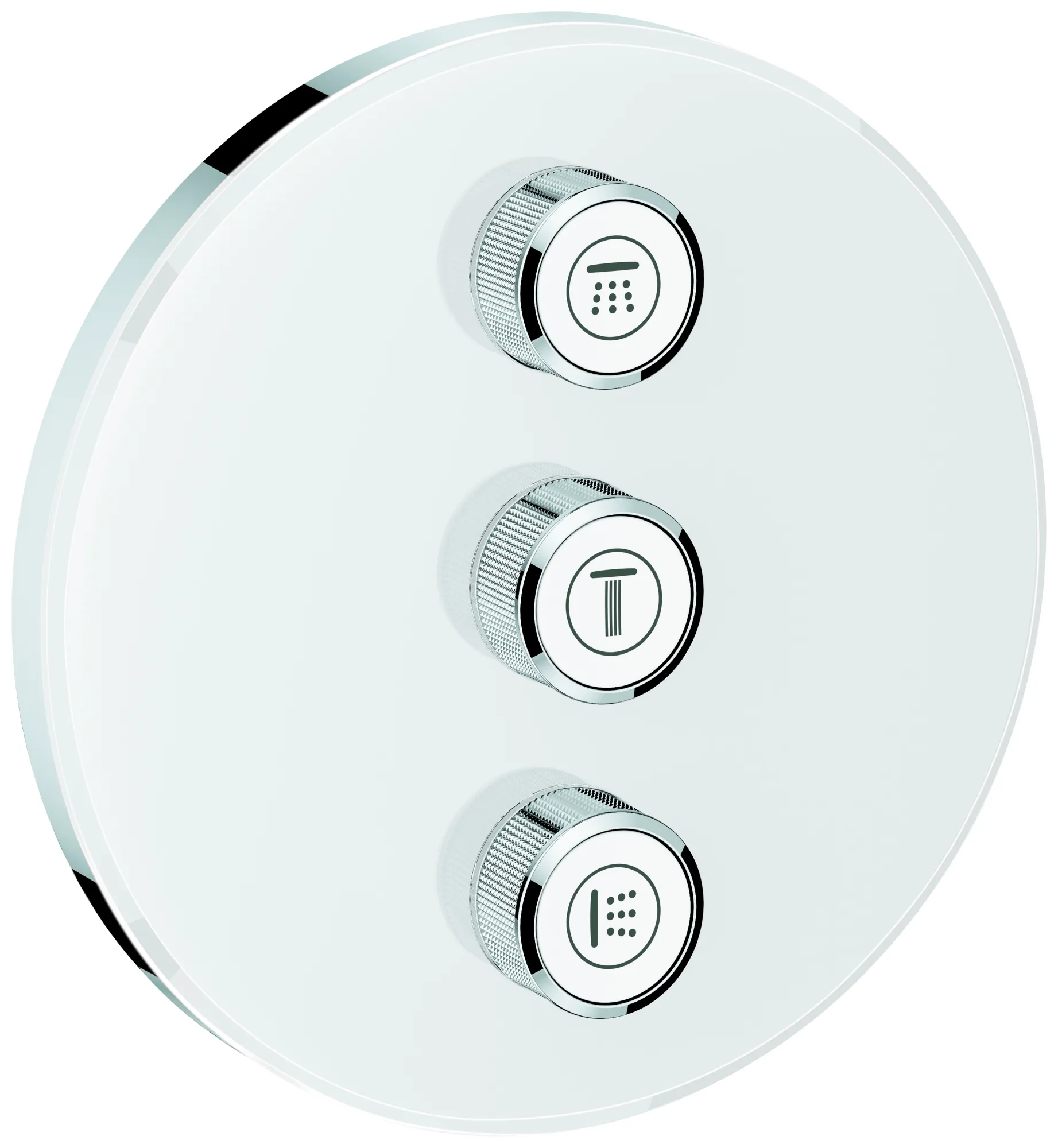 3-fach Unterputzventil Grohtherm SmartControl 29152, Fertigmontageset für Rapido SmartBox, Wandrosette rund, moon white 3-fach Unterputzventil Grohtherm SmartControl 29152, Fertigmontageset für Rapido SmartBox, Wandrosette rund, moon white