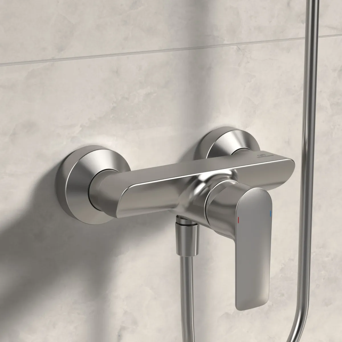 Ideal Standard Brausearmatur Connect Air Aufputz, 41 mm Ausladung, Silver Storm, 207 x 145 x 126 mm