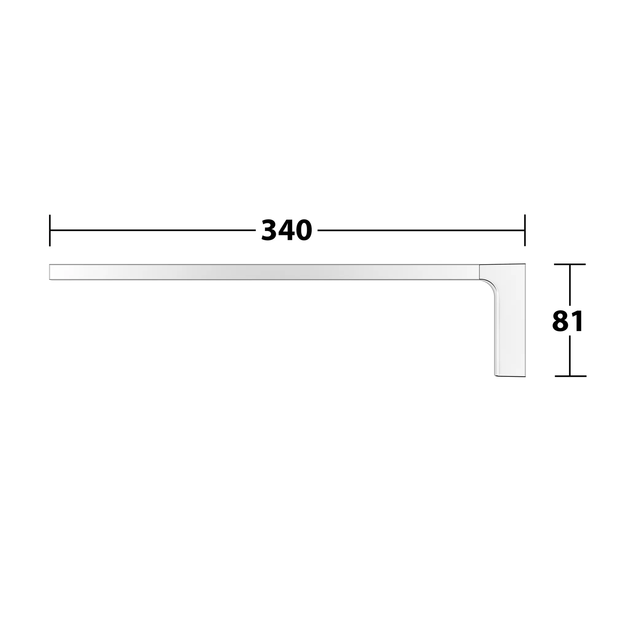 KEUCO EDITION 11 Handtuchhalter 1-armig 340 mm verchromt KEUCO EDITION 11 Handtuchhalter 1-armig 340 mm verchromt
