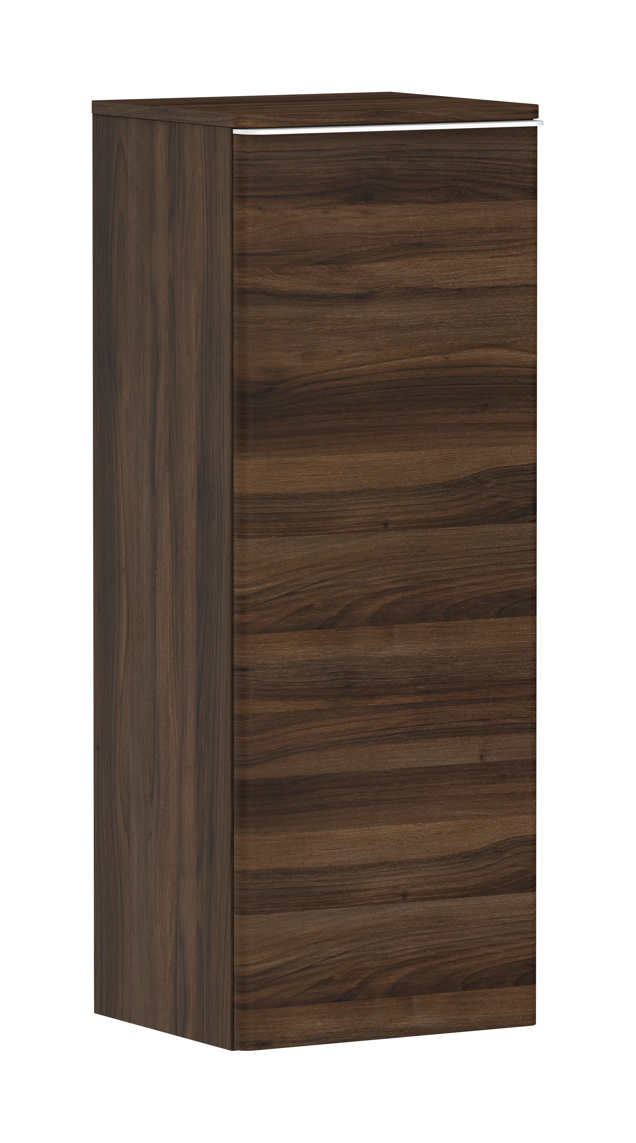 Hansgrohe Xelu Q Halbhochschrank Nussbaum Dunkel 400x350 mm, Türanschlag links, Mattweiß, SoftClose, vormontiert