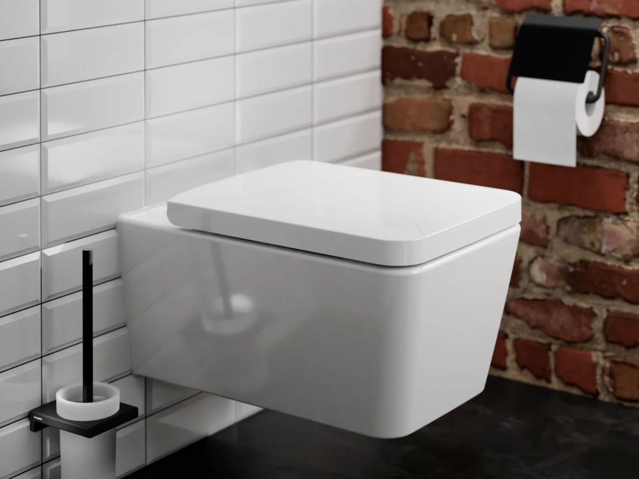 Hansgrohe EluPura Q WC-Sitz, weiß, SoftClose & QuickRelease, glänzend