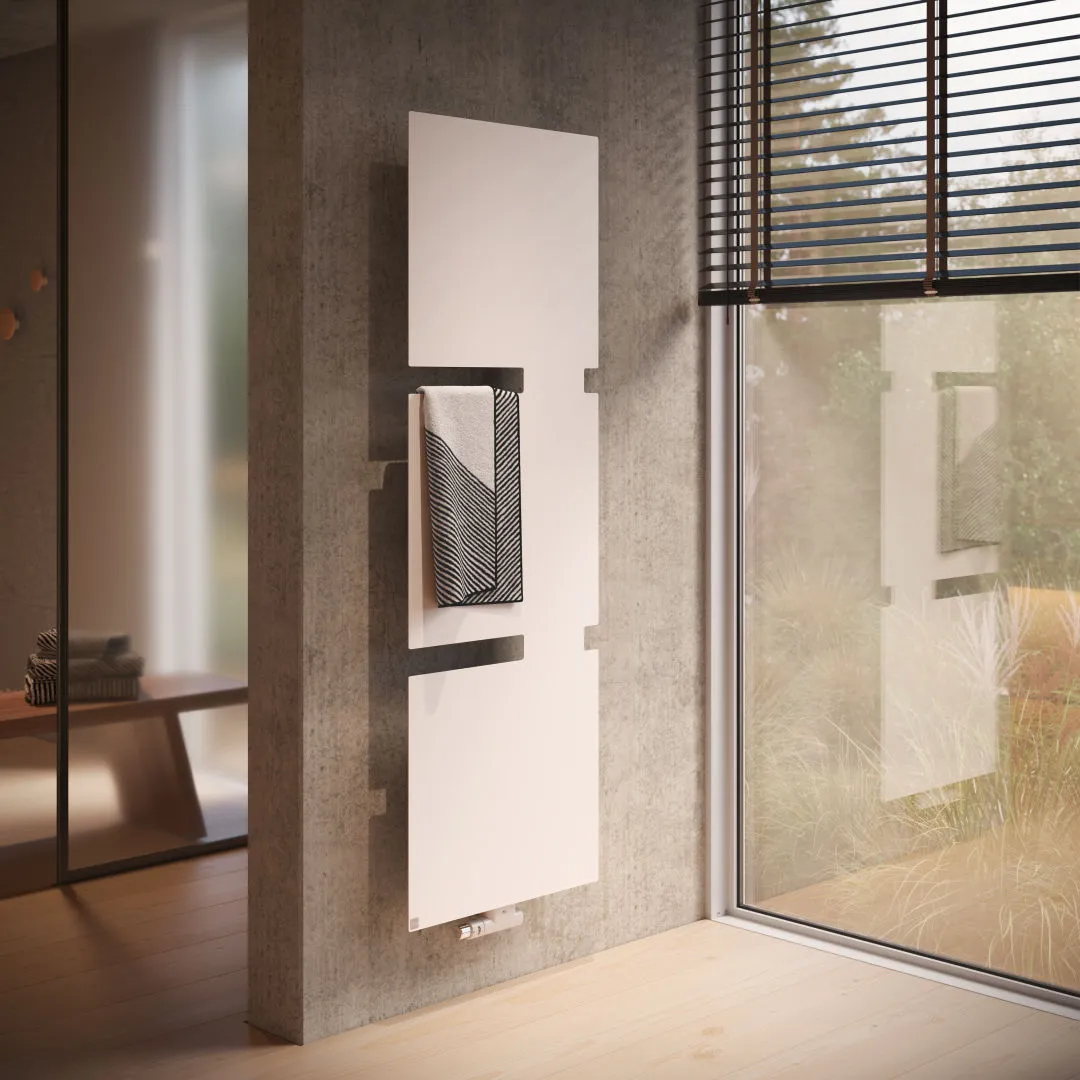 Kermi Design-Heizkörper „Tano“ 60 × 118 cm, links in Weiß (RAL 9016)