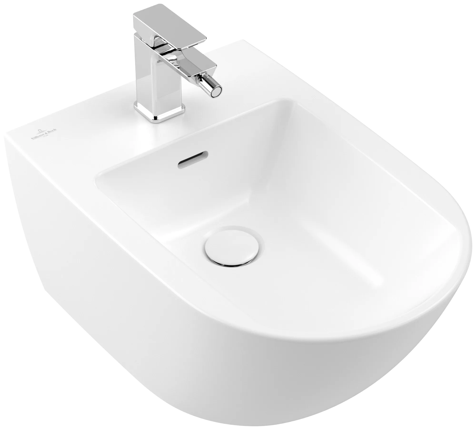 Wand-Bidet „Subway 3.0“ wandhängend, Befestigung verdeckt 37,5 × 27 × 56 × 56 cm in Stone White