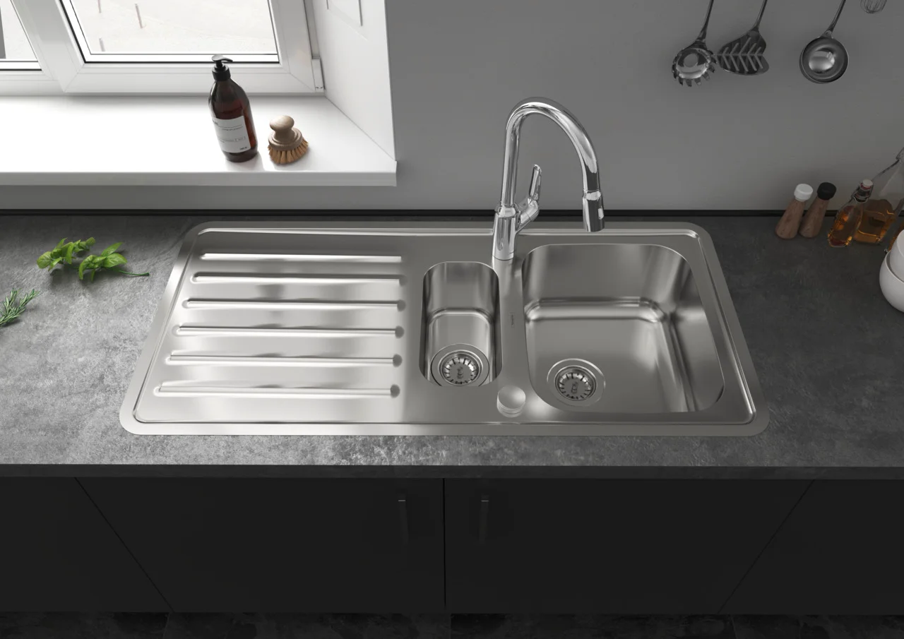 Hansgrohe Spültischmischer Focus M42 mit Ausziehbrause 2jet in Chrom, 360° Schwenkbereich, ComfortZone 220, max. Durchfluss 8 l/min, Auszugslänge bis zu 50 cm Hansgrohe Spültischmischer Focus M42 mit Ausziehbrause 2jet in Chrom, 360° Schwenkbereich, ComfortZone 220, max. Durchfluss 8 l/min, Auszugslänge bis zu 50 cm