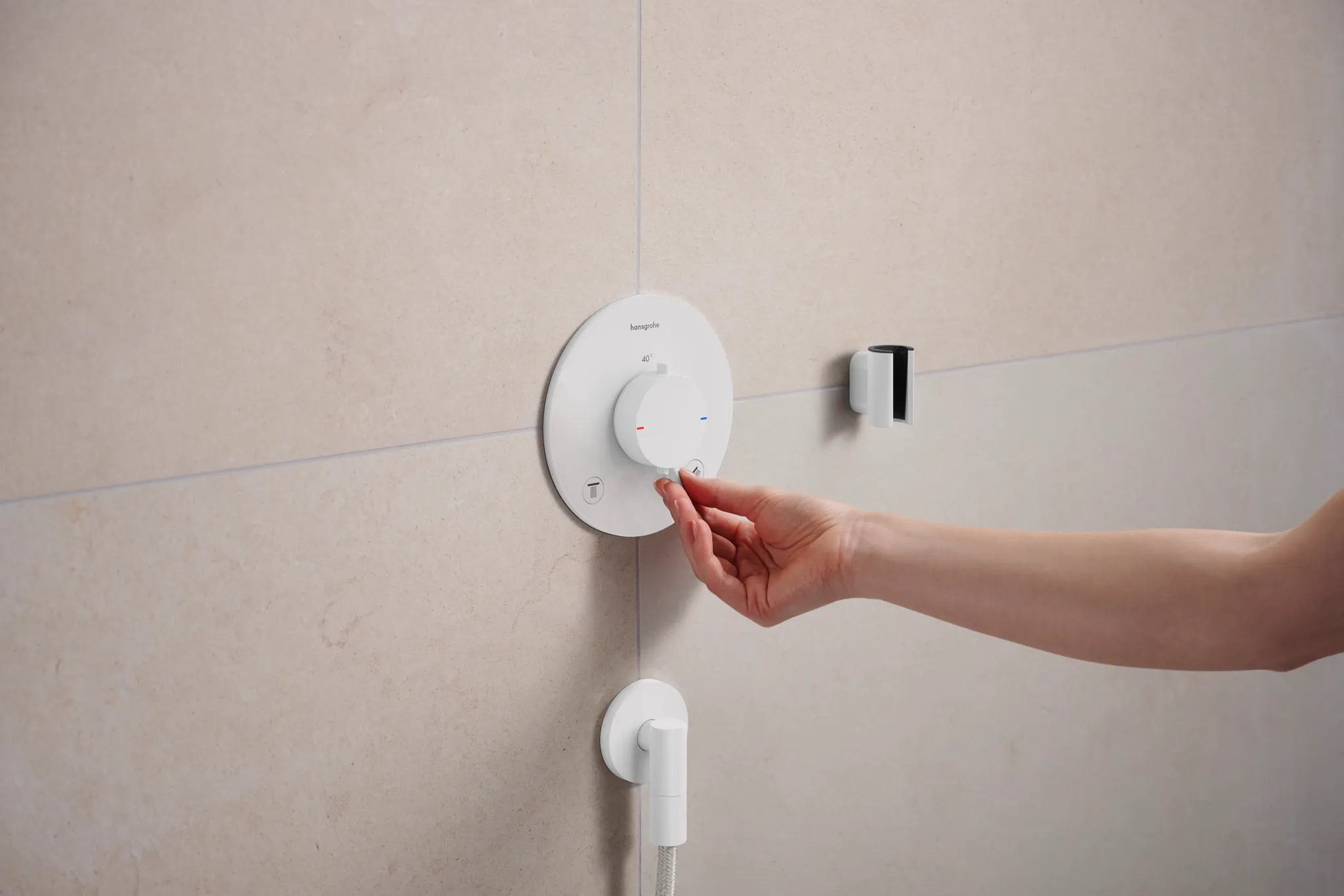 Hansgrohe Ecostat Comfort S Thermostat Unterputz für 2 Verbraucher, Mattweiß Hansgrohe Ecostat Comfort S Thermostat Unterputz für 2 Verbraucher, Mattweiß