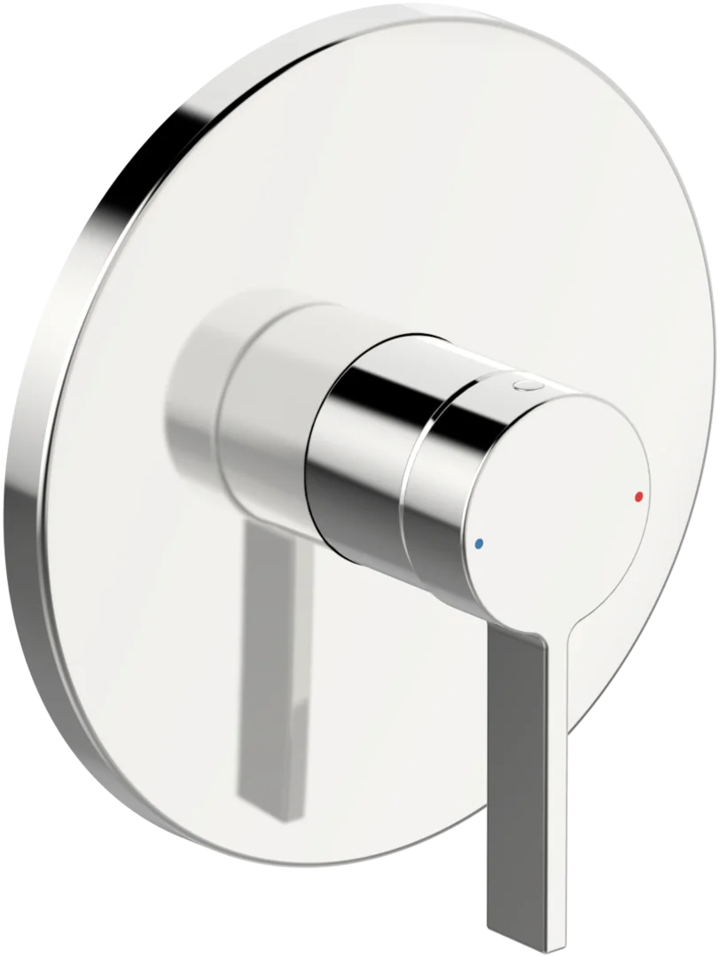 HansaLOFT Duscharmatur, Einhebelmischer Fertigmontageset für Brausebatterie HansaLOFT 8773 Rosette rund Chrom
