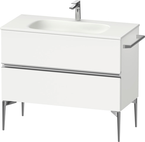 Duravit Waschtischunterschrank „Sivida“ 101 × 59,2 × 47,7 cm in Weiß Matt, Weiß Matt