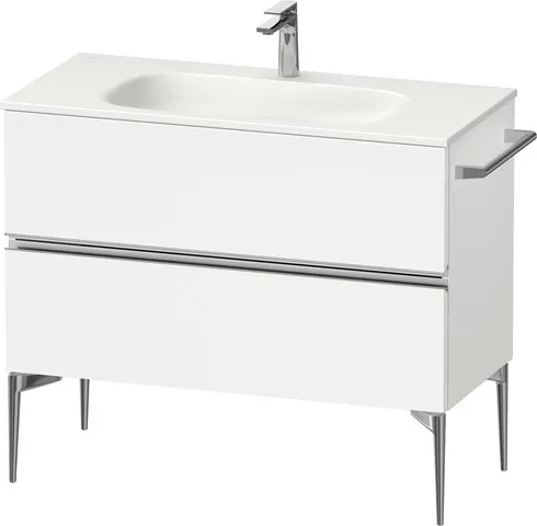 Duravit Waschtischunterschrank „Sivida“ 101 × 59,2 × 47,7 cm Front- & Korpusfarbe: Weiß Matt / Grifffarbe: Chrom / Größe: 101 × 47,7 × 59,2 cm Duravit Waschtischunterschrank „Sivida“ 101 × 59,2 × 47,7 cm Front- & Korpusfarbe: Weiß Matt / Grifffarbe: Chrom / Größe: 101 × 47,7 × 59,2 cm