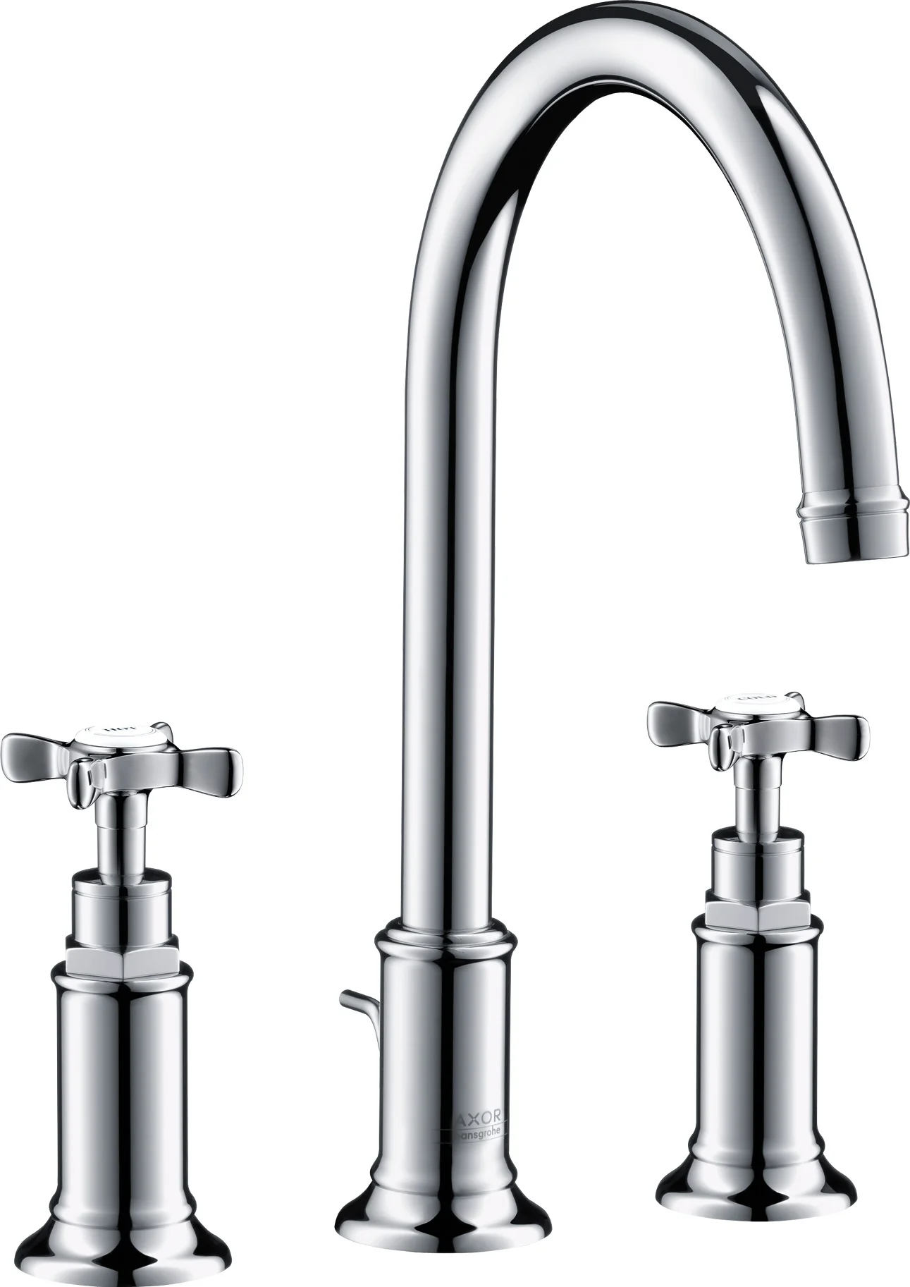 Hansgrohe AXOR Montreux 3-Loch Waschtischarmatur Chrom, ComfortZone 180, Ausladung 175 mm, Kreuzgriff, Laminarstrahl, max. Durchfluss 5 l/min Hansgrohe AXOR Montreux 3-Loch Waschtischarmatur Chrom, ComfortZone 180, Ausladung 175 mm, Kreuzgriff, Laminarstrahl, max. Durchfluss 5 l/min