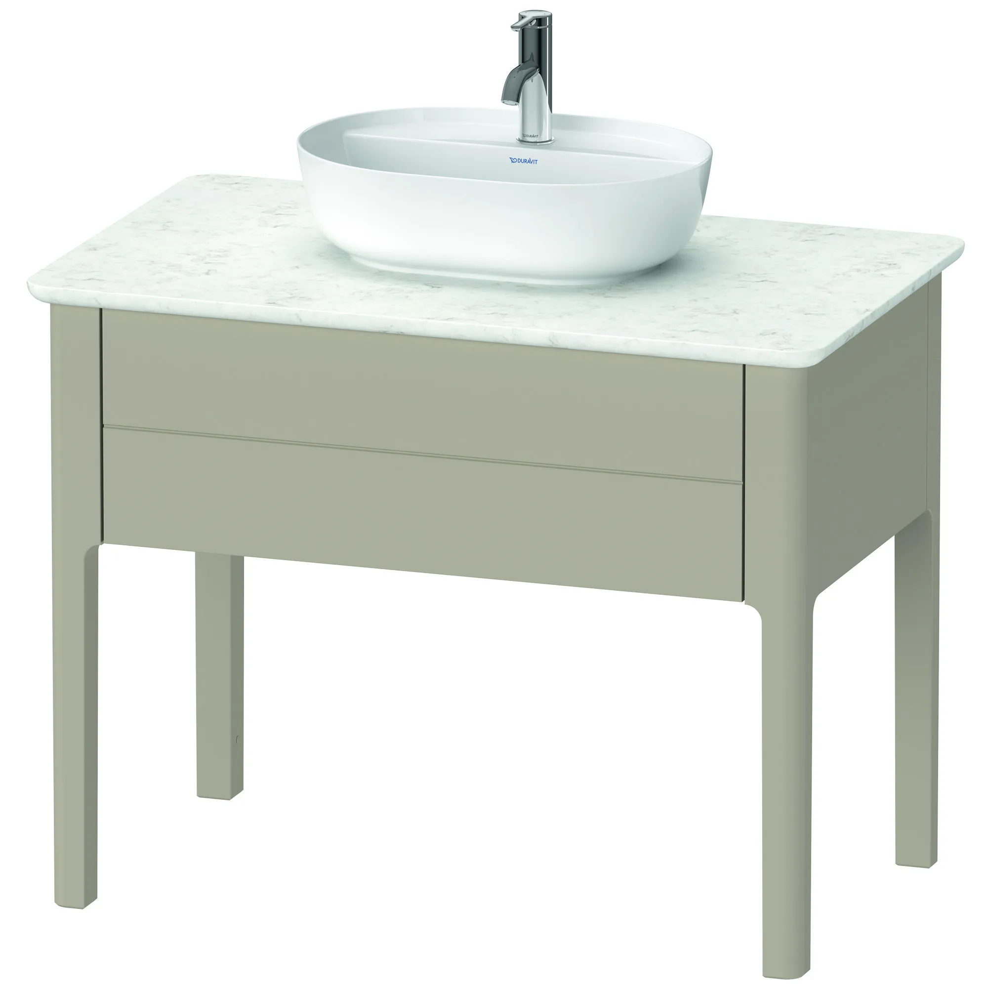 Duravit Waschtischunterschrank bodenstehend „Luv“ 93,8 × 74,3 × 57 cm Taupe Seidenmatt Duravit Waschtischunterschrank bodenstehend „Luv“ 93,8 × 74,3 × 57 cm Taupe Seidenmatt