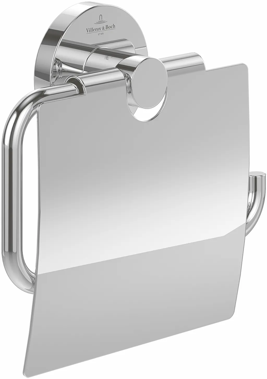 Villeroy & Boch Toilettenpapierhalter „Elements-Tender“ 13,4 × 3,8 × 13,2 cm in chrom, Befestigung verdeckt