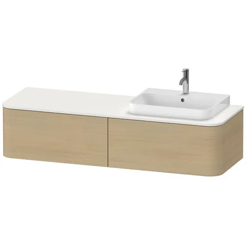 Duravit Waschtischunterschrank wandhängend „Happy D.2 Plus“ 160 × 35,4 × 55 cm, rechts