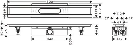 Komplettset uBox universal für Standardinstall.800mm für DR FS