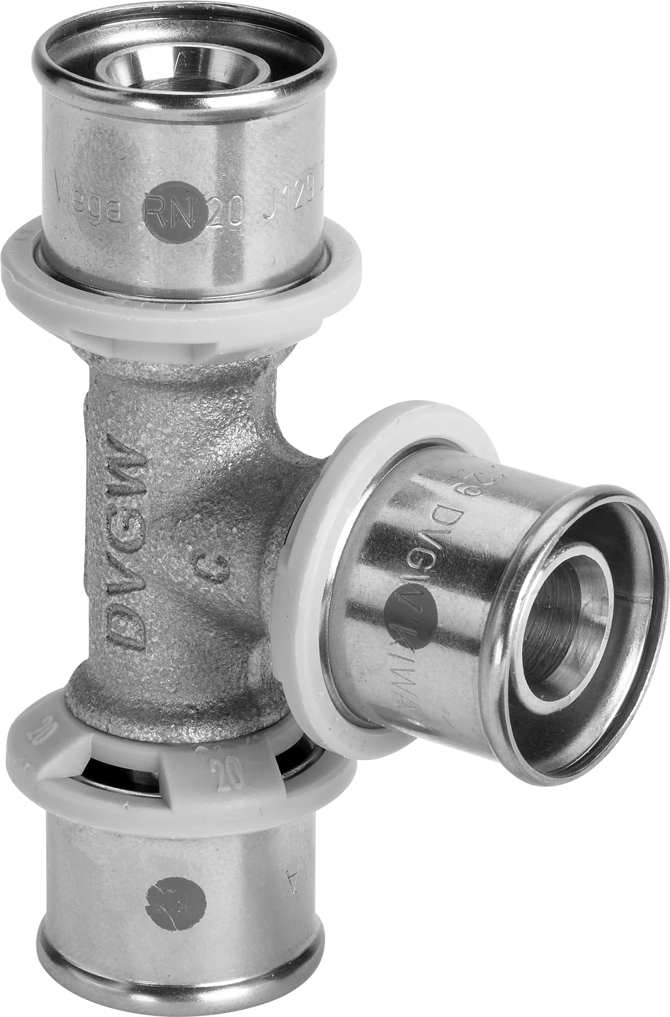 Viega „Sanfix P“ T-Stück mit 3 Muffen 25 × 16 × 25 mm Viega „Sanfix P“ T-Stück mit 3 Muffen 25 × 16 × 25 mm