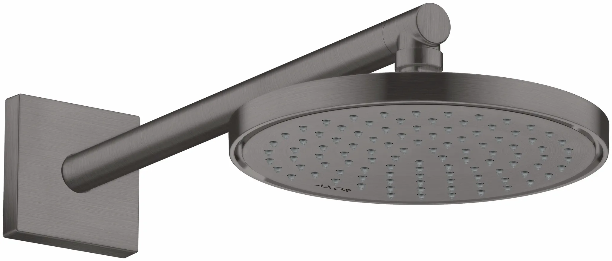 Hansgrohe AXOR ShowerSolutions Kopfbrause 220 1jet EcoSmart+ Brushed Black Chrome, 220 mm, verstellbarer Winkel, abnehmbar zur Reinigung Hansgrohe AXOR ShowerSolutions Kopfbrause 220 1jet EcoSmart+ Brushed Black Chrome, 220 mm, verstellbarer Winkel, abnehmbar zur Reinigung