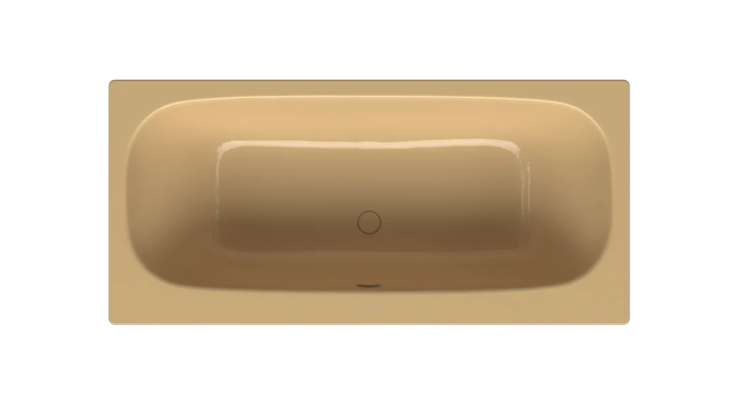 Bette BetteDuett Badewanne, 1700 x 800 mm, Curry, glasierter Titan-Stahl, 2-Sitzer, Einbau, 30 mm Randhöhe