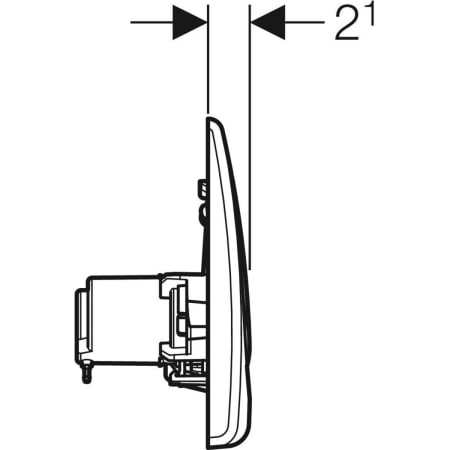 Geberit Urinalsteuerung mit pneumatischer Spülauslösung in weiß alpin Geberit Urinalsteuerung mit pneumatischer Spülauslösung in weiß alpin