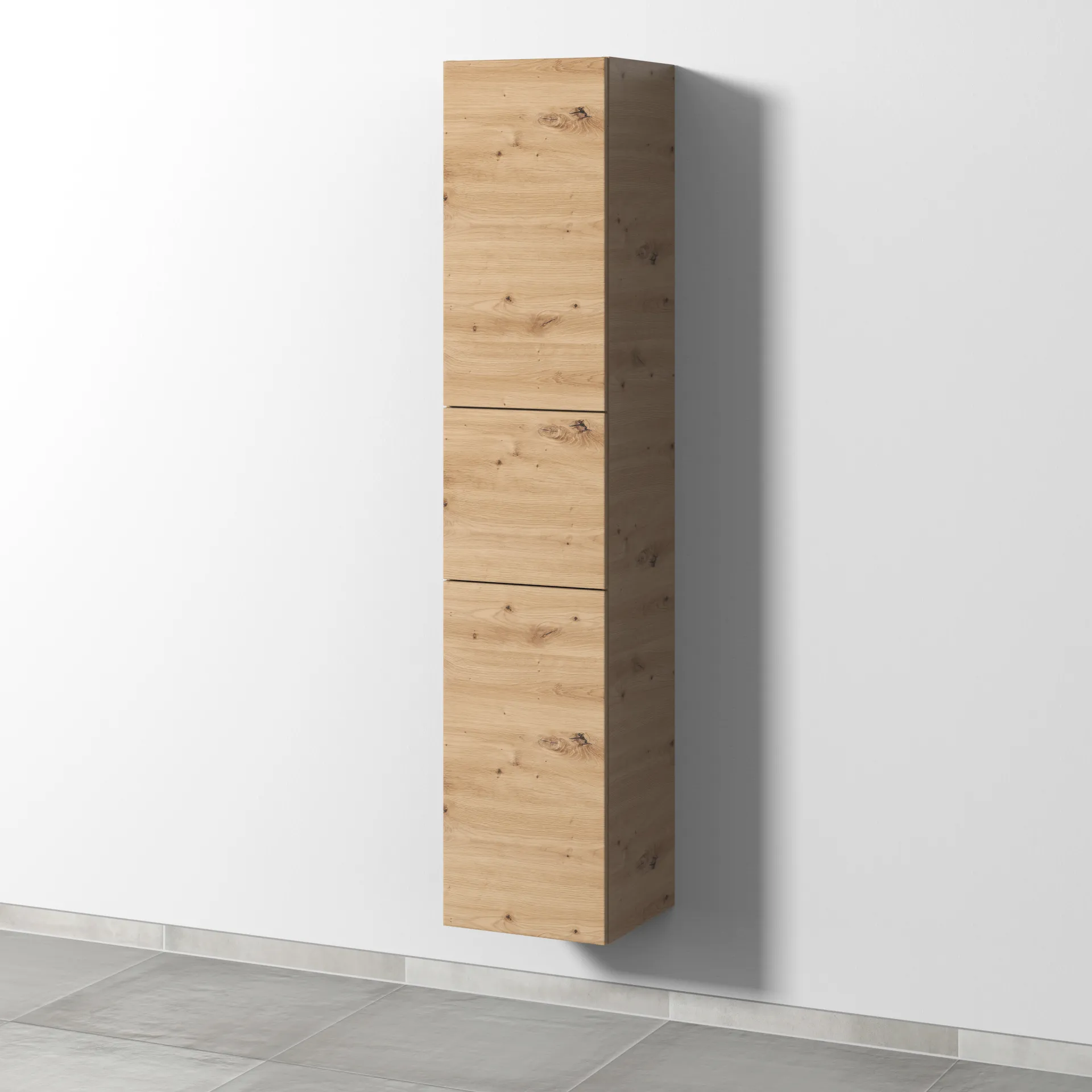 Sanipa Hochschrank „3way“ 350 × 1700 × 345 mm Anschlag links, in Eiche Natural-Touch, Anschlag links
