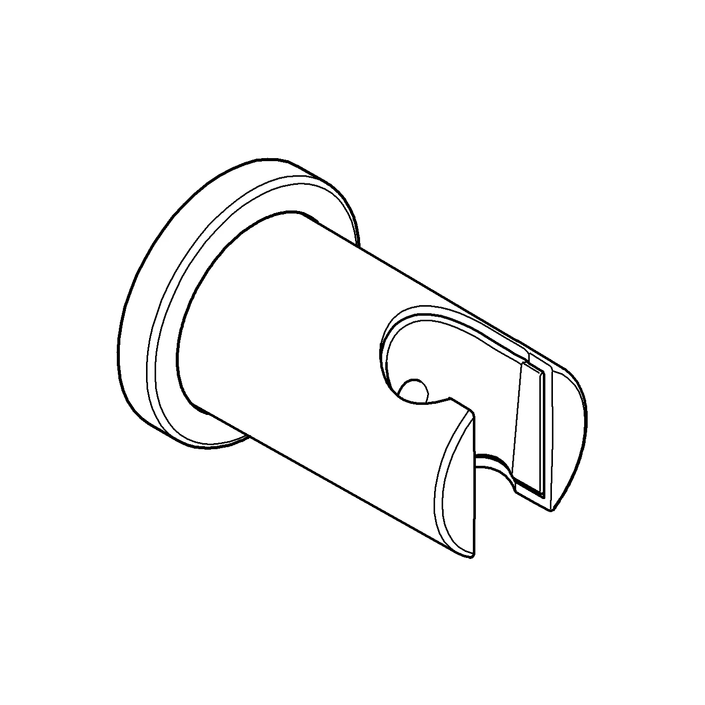 Grohe Rainshower Wandbrausehalter 27074, nicht verstellbar, mit runder Rosette, nickel Grohe Rainshower Wandbrausehalter 27074, nicht verstellbar, mit runder Rosette, nickel