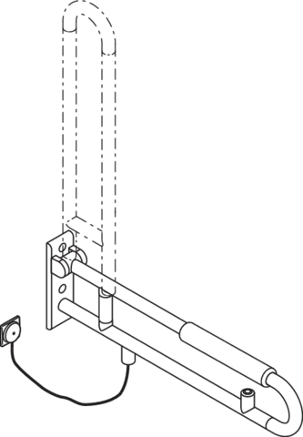 HEWI Stützklappgriff „Serie 801“ HEWI Stützklappgriff „Serie 801“