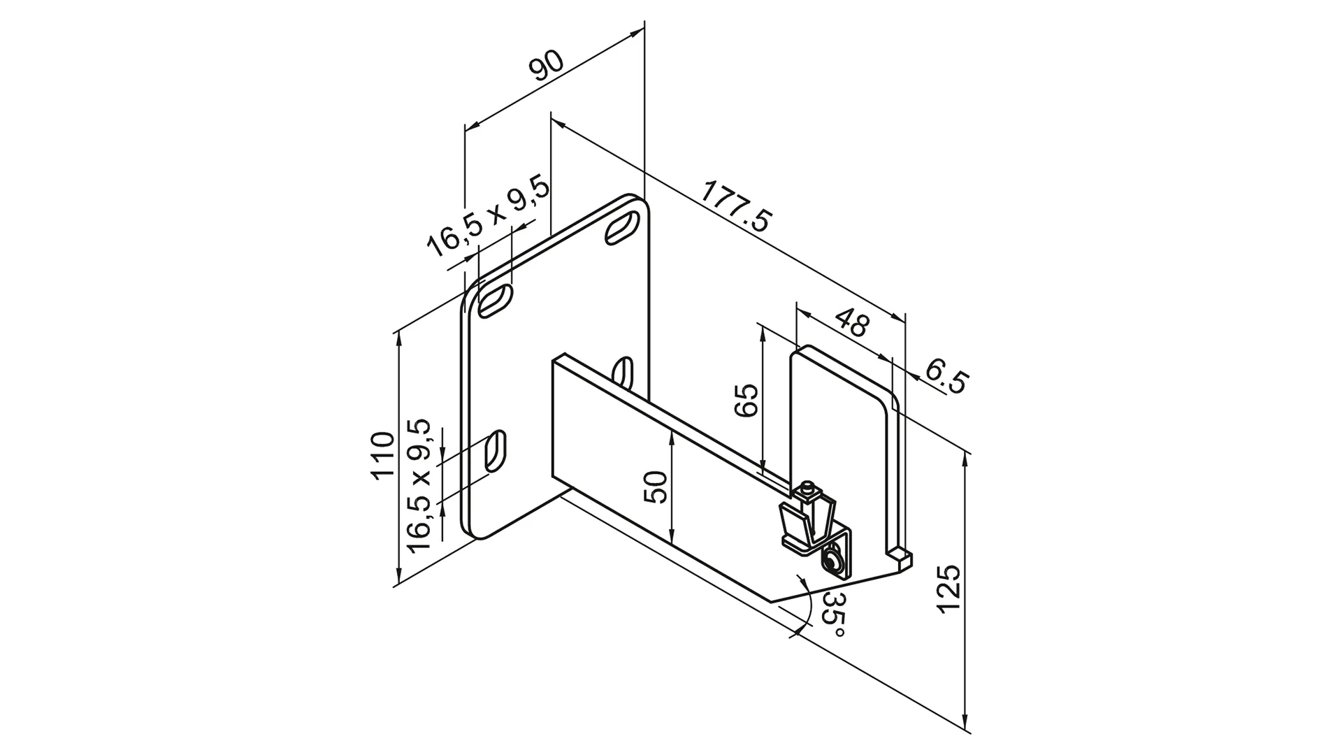 Zubehör Wandkonsole WMORV-R3, RAL 9016