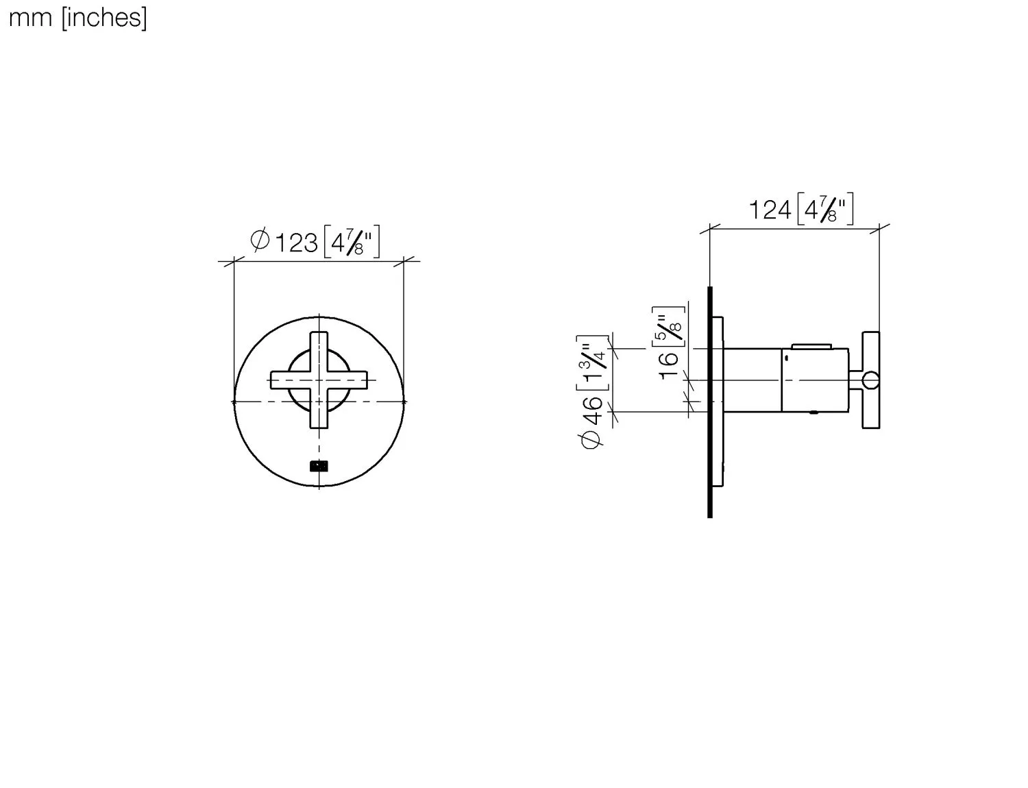 UP-Thermostat ohne Mengenregulierung TARA Chrom 36501892