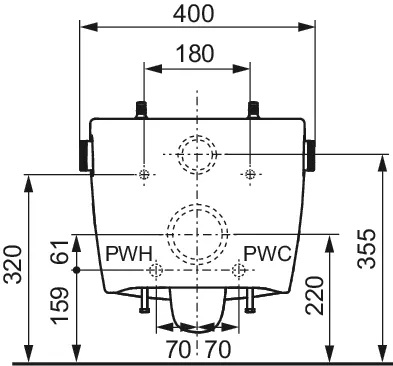 TECE Dusch-WC „neo“, Befestigung verdeckt, ohne Spülrand