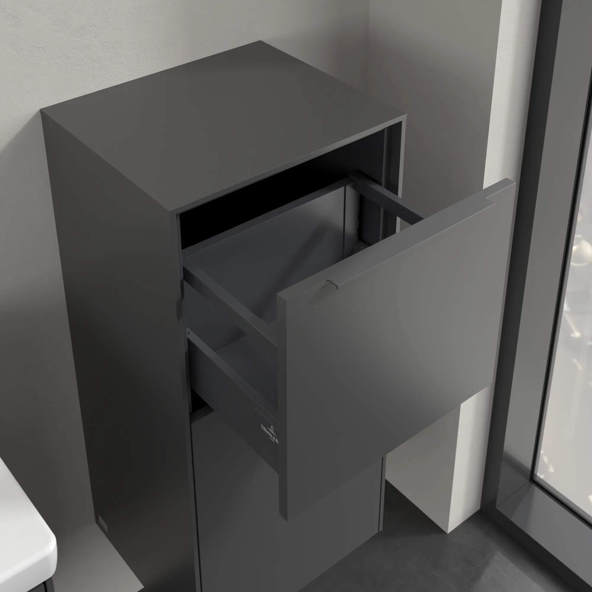 Villeroy & Boch Seitenschrank „Subway 3.0“ 40 × 86 × 36,2 × 36,2 cm 1 Auszug, 1 Tür, Anschlag (Scharnier) rechts, 1 Tür, Anschlag rechts Villeroy & Boch Seitenschrank „Subway 3.0“ 40 × 86 × 36,2 × 36,2 cm 1 Auszug, 1 Tür, Anschlag (Scharnier) rechts, 1 Tür, Anschlag rechts