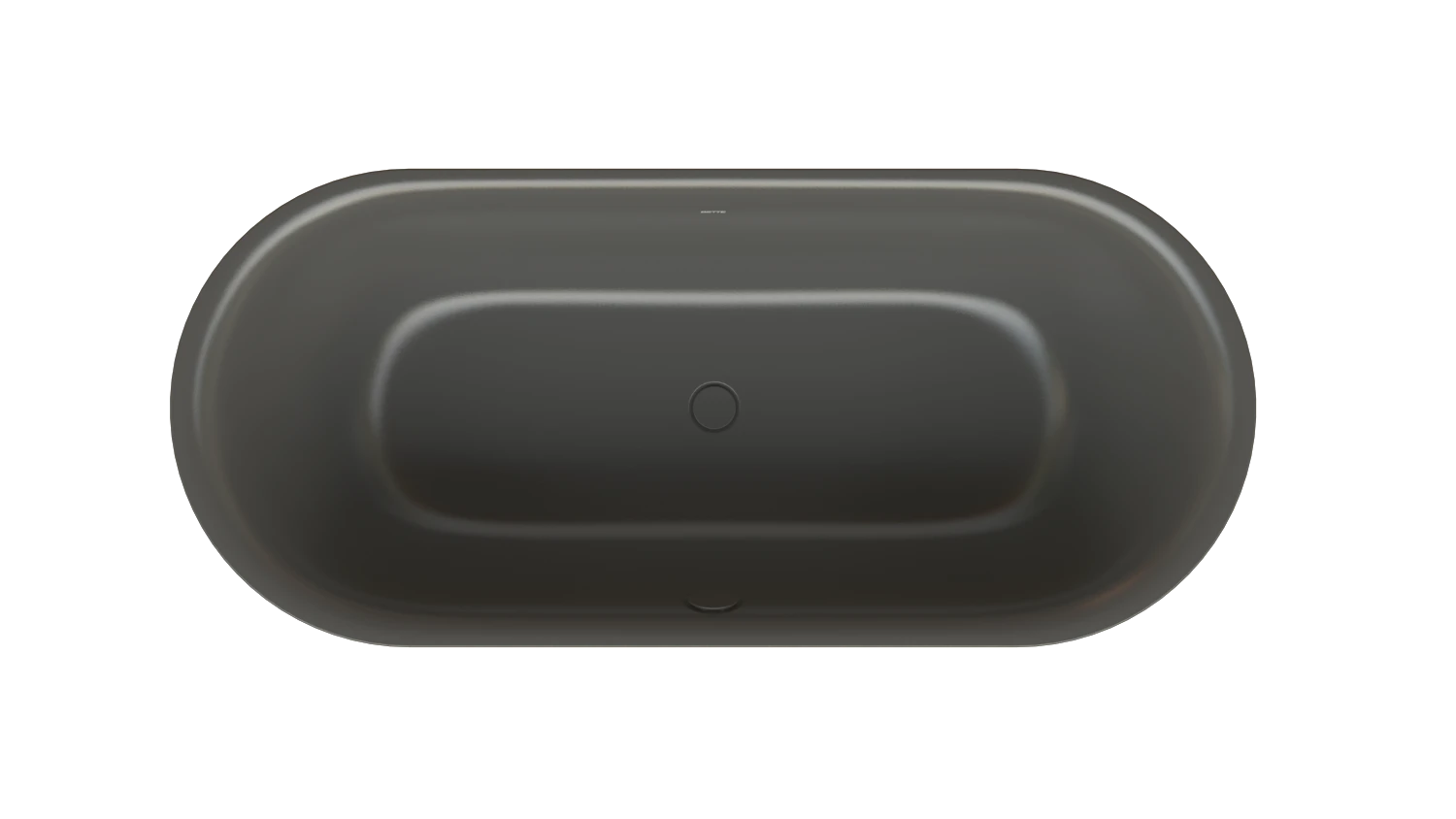 Bette oval Badewanne „BetteLux Oval Silhouette“ 170 × 75 cm in Anthracite