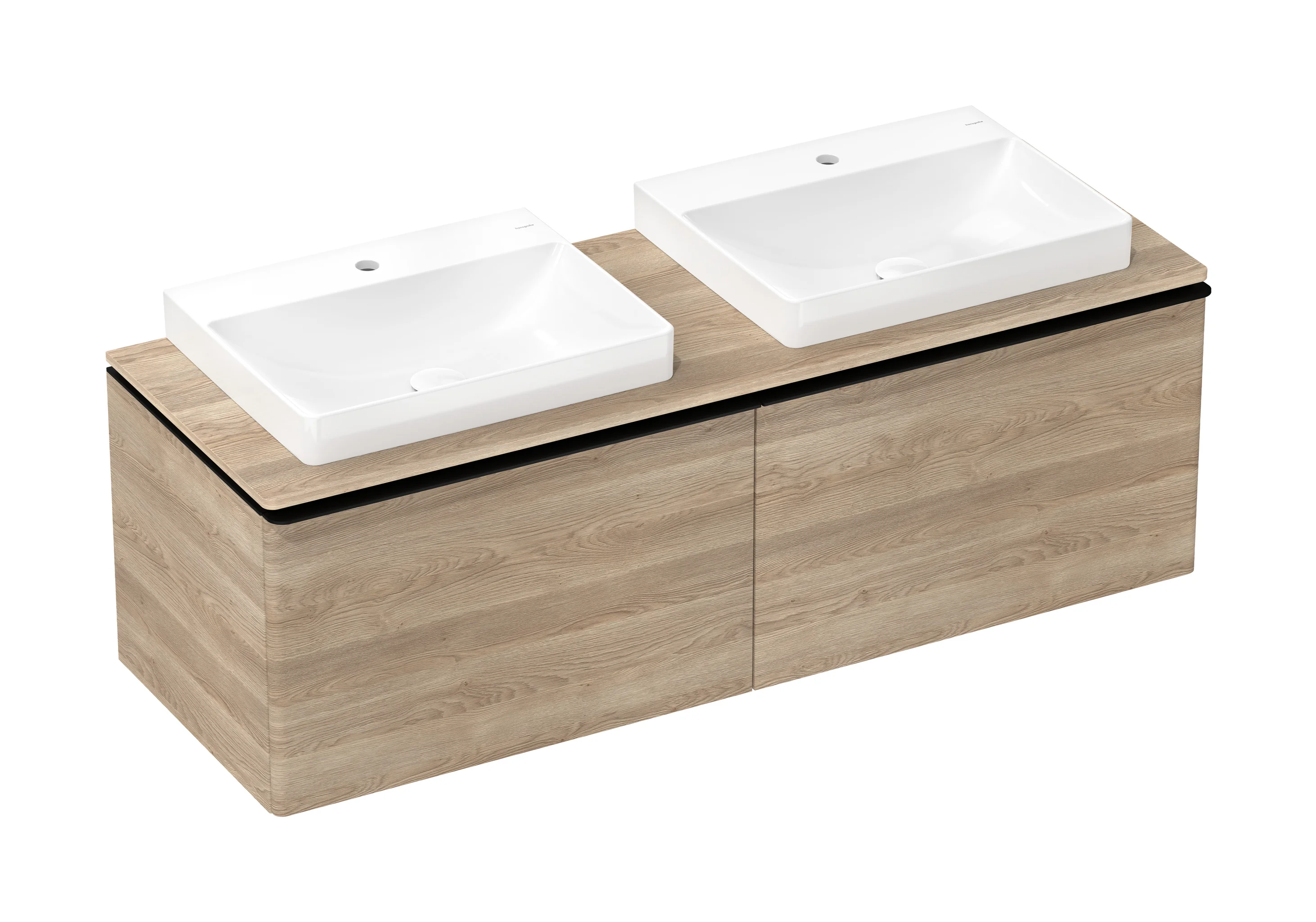 Hansgrohe Xelu Q Aufsatzwaschtisch, weiß, 600x480 mm, geschliffen, SmartClean, glänzend, ohne Überlauf
