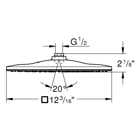 Grohe Rainshower 310 Mono Cube Kopfbrause, moon white, 1 Strahlart, 7,5 l/min Grohe Rainshower 310 Mono Cube Kopfbrause, moon white, 1 Strahlart, 7,5 l/min