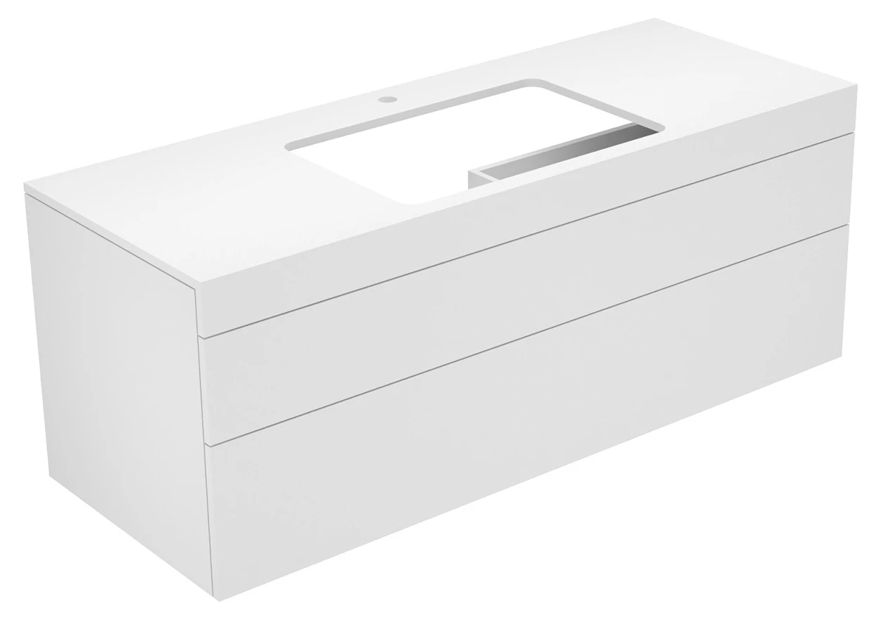 KEUCO Waschtischunterschrank „Edition 400“ Weiß (Lack, hochglanz), Weiß (Lack, hochglanz), Becken mittig, ohne Beleuchtung 1400 × 546 × 535 mm KEUCO Waschtischunterschrank „Edition 400“ Weiß (Lack, hochglanz), Weiß (Lack, hochglanz), Becken mittig, ohne Beleuchtung 1400 × 546 × 535 mm