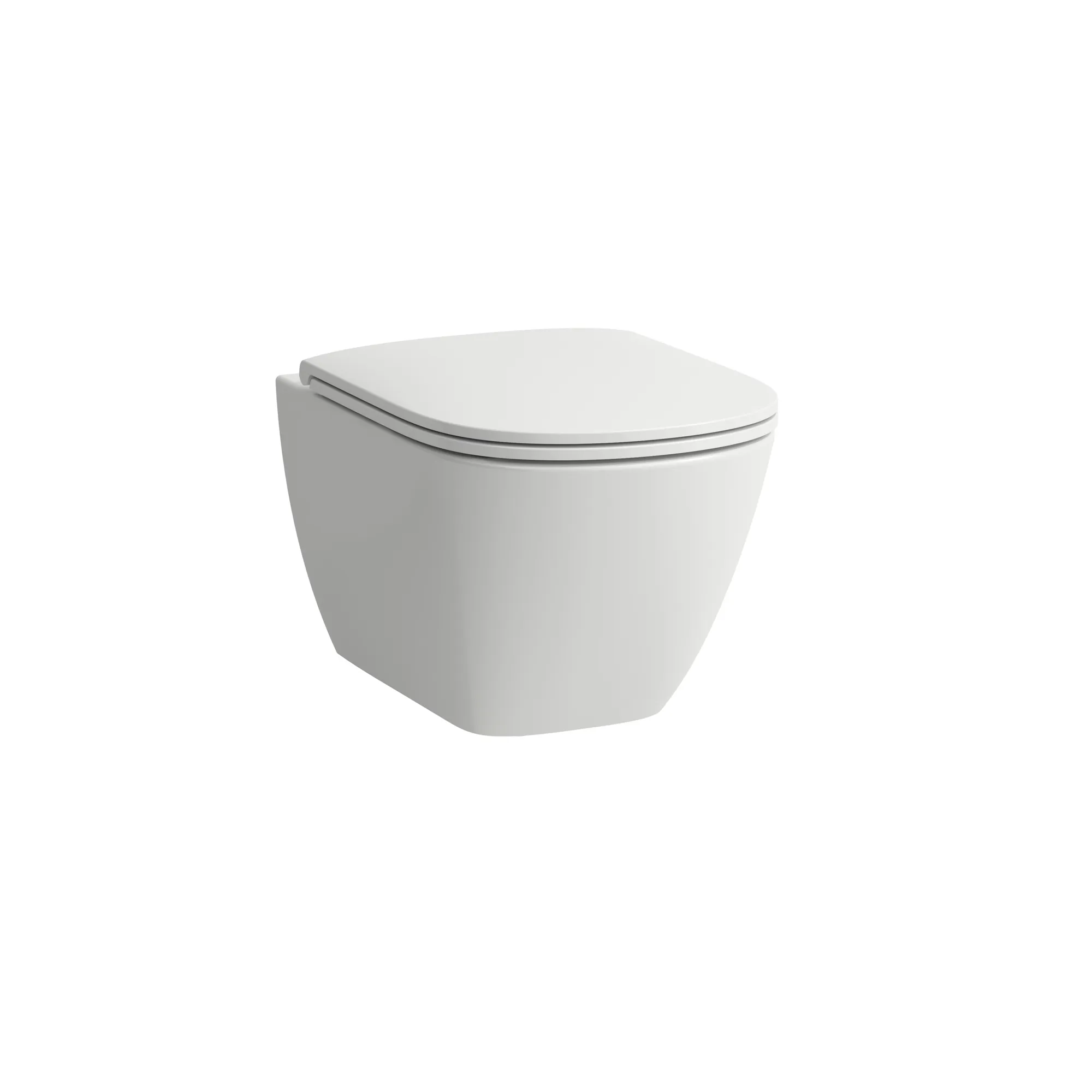 Tiefspül-WC wandhängend LUA 520x360 silent flush, spülrandlos, verdeckte Befestigung weiß