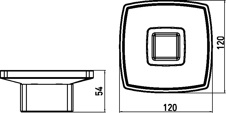 loft Seifenhalter, Standmodell Glasteil satiniert, chrom