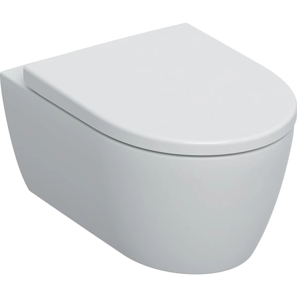 Wand-Tiefspül-WC Set mit WC-Sitz „iCon“ 360 × 330 × 530 mm in weiß matt, Befestigung verdeckt, Soft Closing Wand-Tiefspül-WC Set mit WC-Sitz „iCon“ 360 × 330 × 530 mm in weiß matt, Befestigung verdeckt, Soft Closing