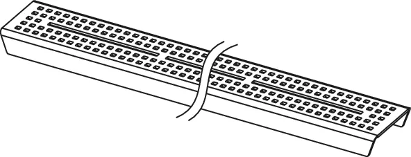 TECEdrainline Designrost "quadratum" 1500 mm Edelstahl gebürstet, gerade