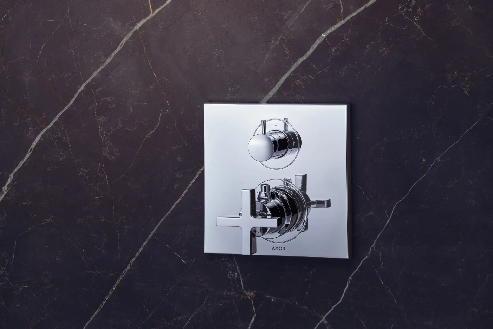Thermostat UP Axor Citterio F-Set m.Absperr-u.Umstellvtl./Kreuzgriff chrom
