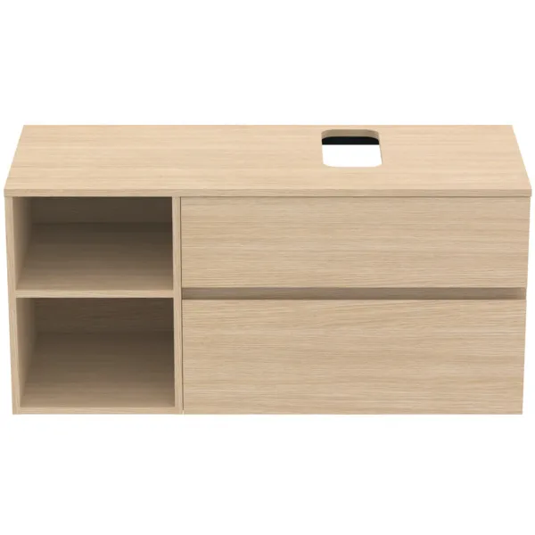 Ideal Standard Waschtischunterschrank „Finesse“ 120,2 × 55,8 × 50,5 cm Eiche weiß