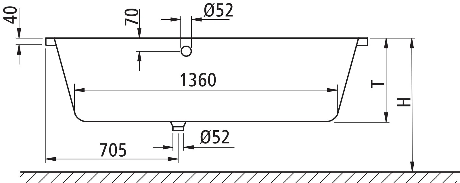 Kermi Duschdesign LIVORO VL1 Raumsparwanne Kopfteil links, weiß, 1706 x 753 mm, Einbauhöhe 600-650 mm Kermi Duschdesign LIVORO VL1 Raumsparwanne Kopfteil links, weiß, 1706 x 753 mm, Einbauhöhe 600-650 mm