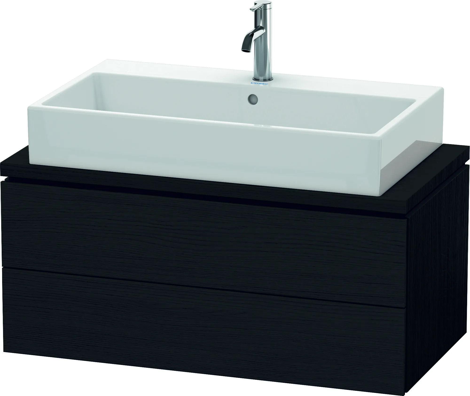 Duravit Waschtischunterschrank wandhängend „L-Cube“ 92 × 40 × 47,7 cm Eiche Schwarz