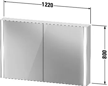 Duravit Spiegelschrank Version: Sensor „XViu“ 122 × 80 × 15,6 cm