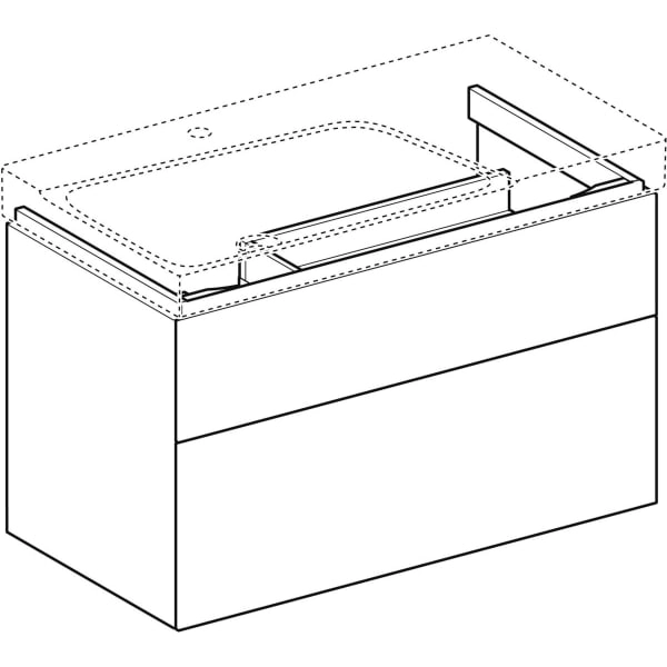 Geberit Waschtischunterschrank „Xeno2“ weiß / lackiert hochglänzend Geberit Waschtischunterschrank „Xeno2“ weiß / lackiert hochglänzend