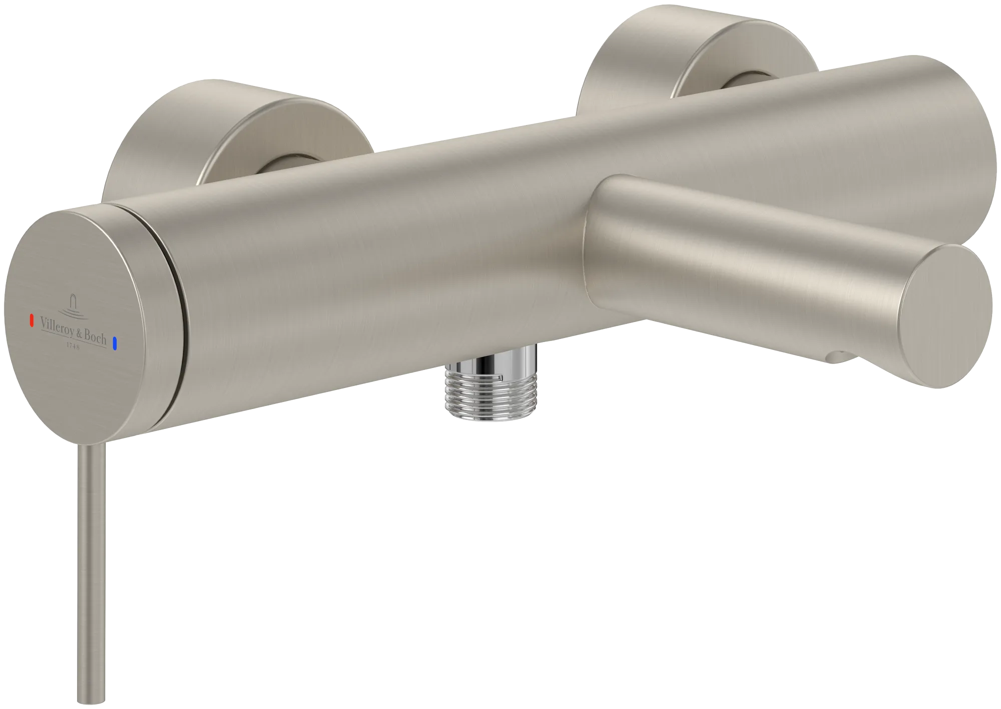 Villeroy & Boch Einhebel-Badewannenarmatur Loop & Friends, Brushed Nickel Matt, 108 mm Höhe, 273 x 191 mm Maße, Comfortstrahl mit AirPlus, SmartPressure, Wandmontage Villeroy & Boch Einhebel-Badewannenarmatur Loop & Friends, Brushed Nickel Matt, 108 mm Höhe, 273 x 191 mm Maße, Comfortstrahl mit AirPlus, SmartPressure, Wandmontage